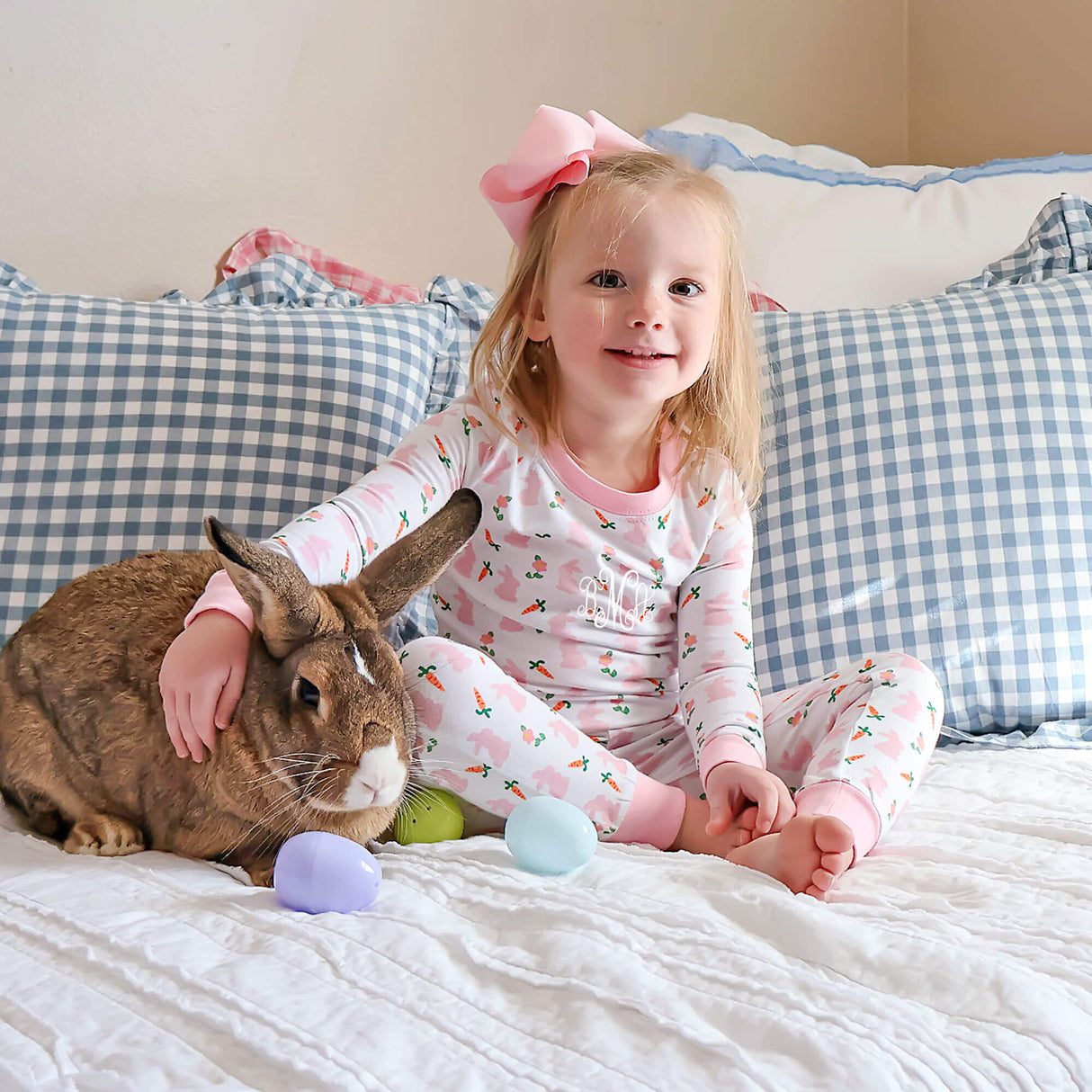 Bunnies & Carrots Pink Pajamas