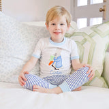 Storybook Friends Blue Stripe Pajamas
