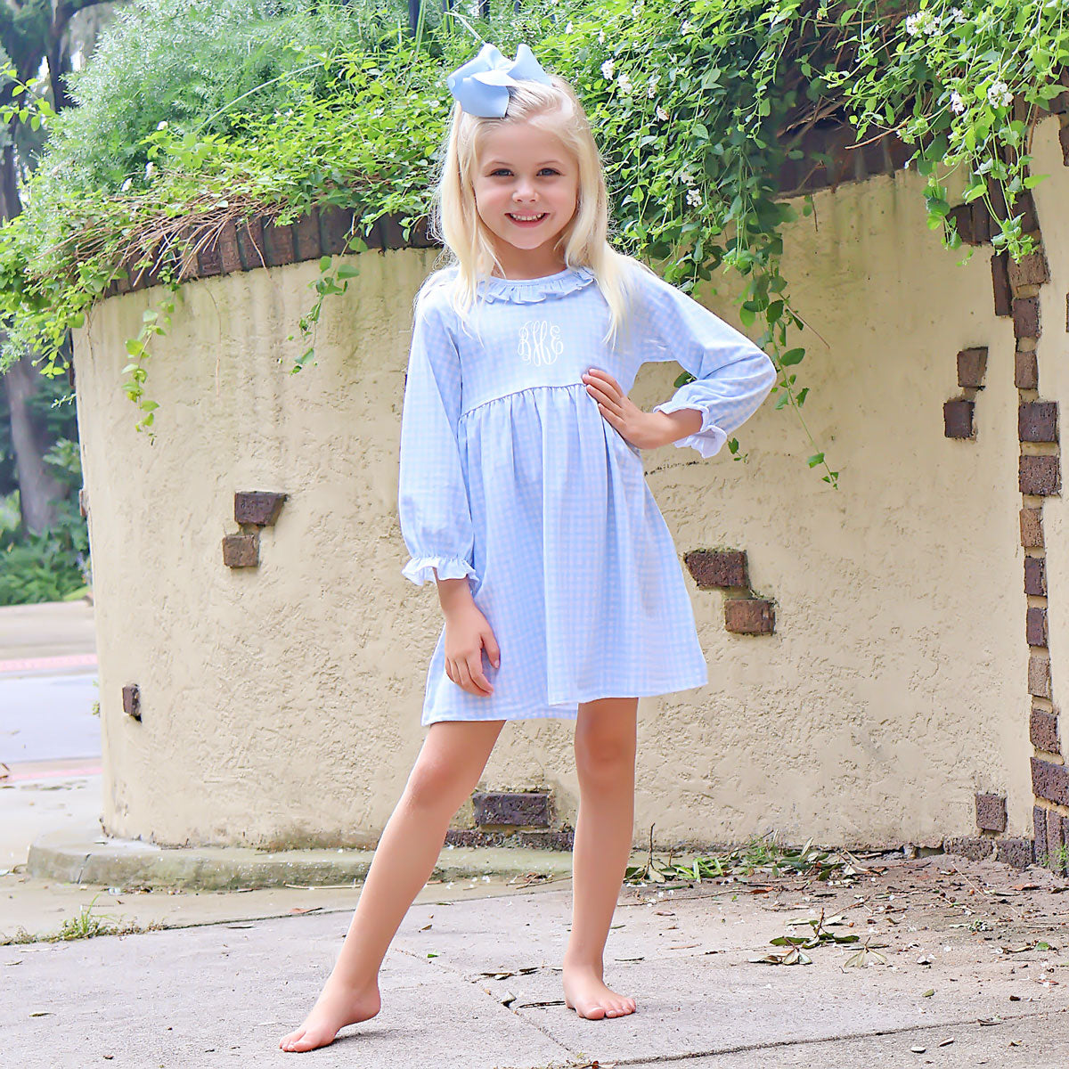 Light Blue Gingham Eden Dress