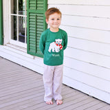 Polar Bear Hunter Green Long Sleeve Shirt