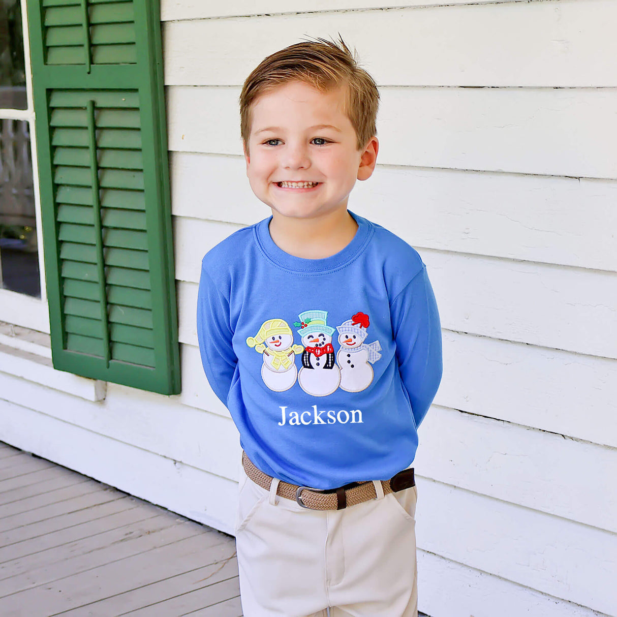 Snowman Royal Long Sleeve Shirt