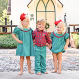 Green Cord Middleton Plaid Red Yoke Bubble