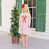 Candy Cane Red Stripe Izzy Dress