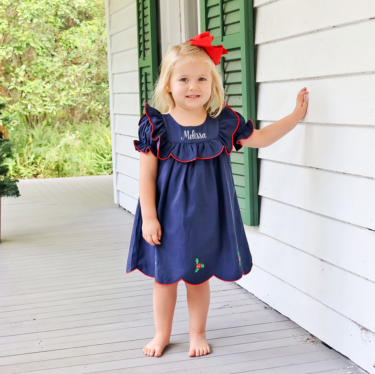 Holly Navy Lacey Dress