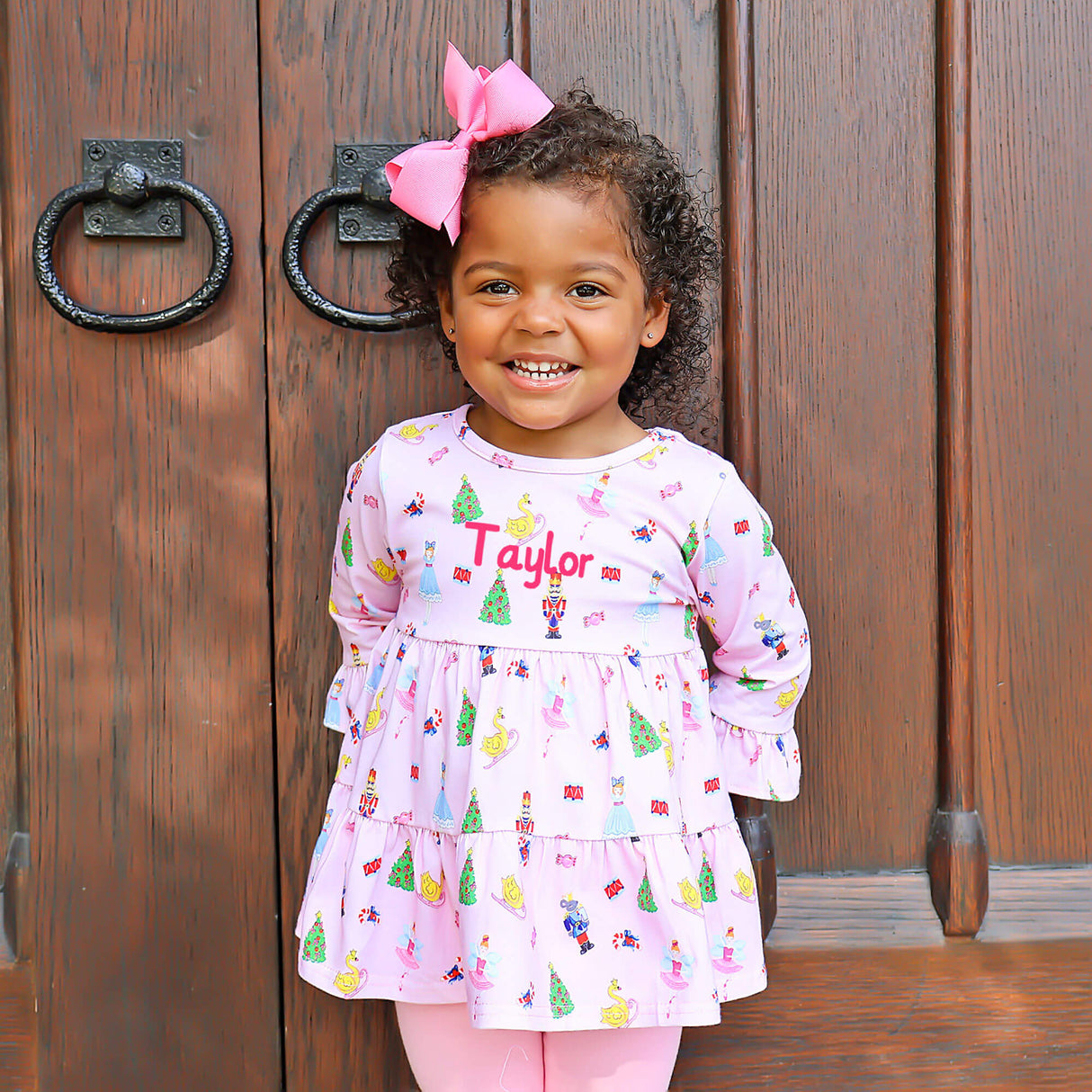 Nutcracker Pink Print Callie Legging Set
