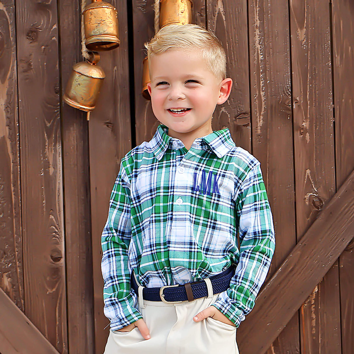 Campbell Plaid Long Sleeve Polo