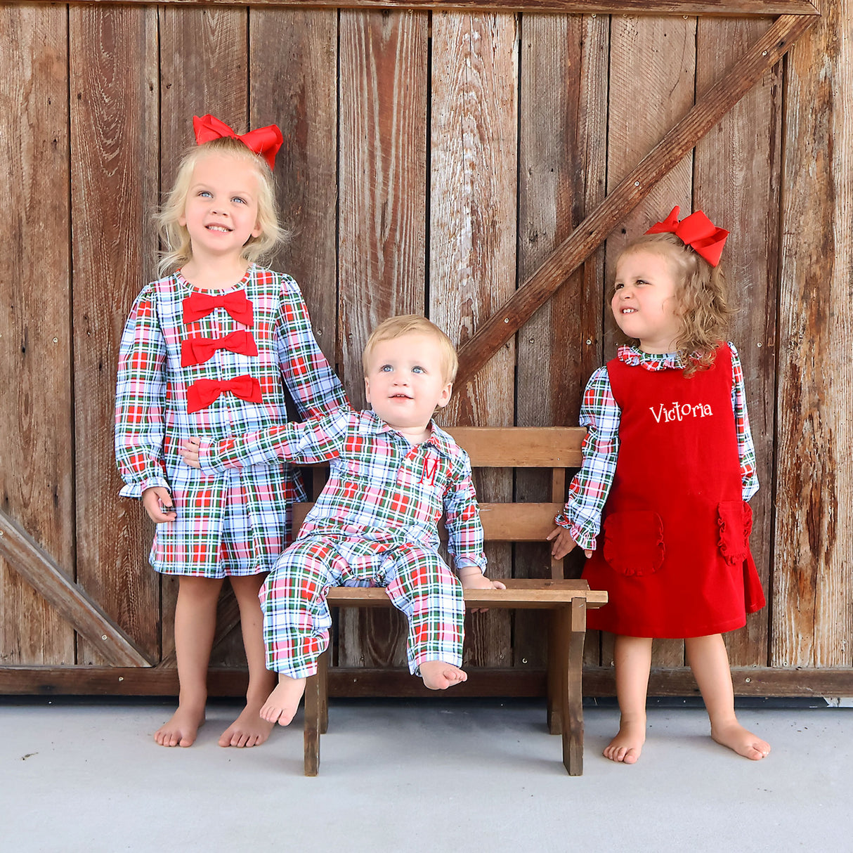 Sinclair Plaid Polo Romper