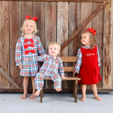 Sinclair Plaid Polo Romper
