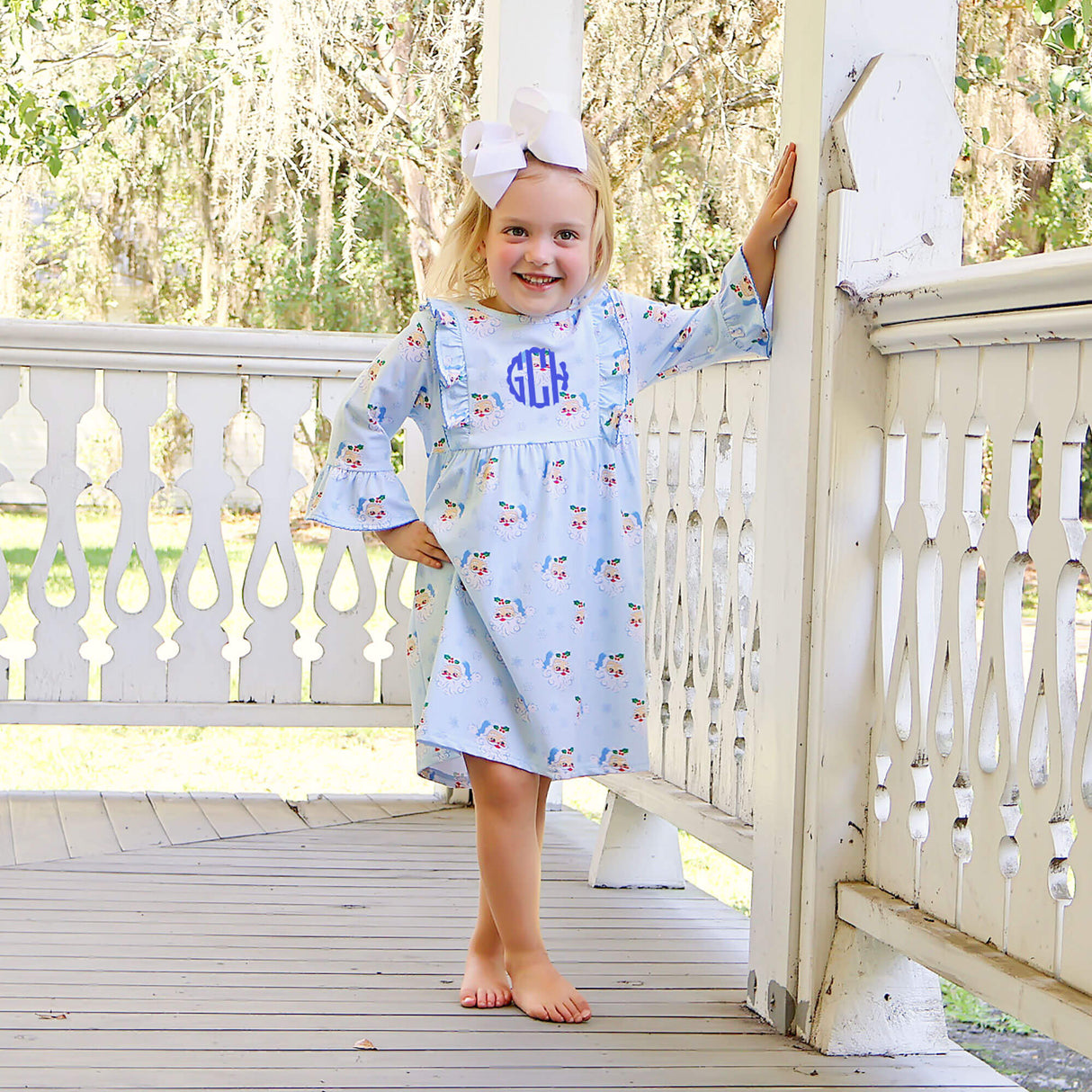Vintage Santa Blue Olivia Dress