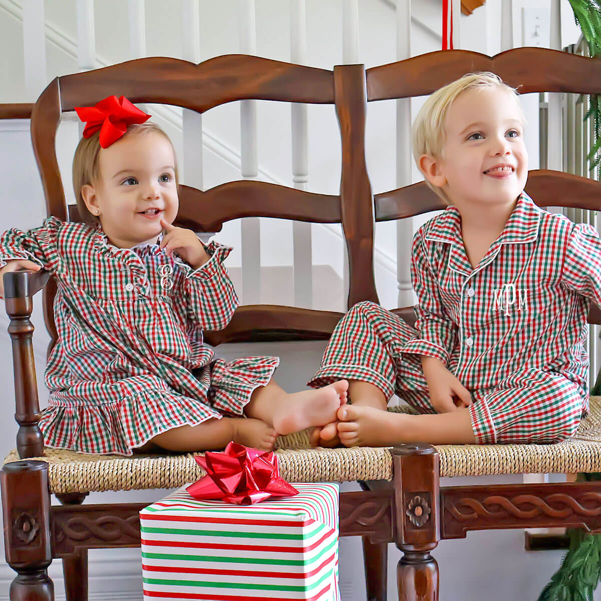 Green & Red Gingham Classic Pajamas