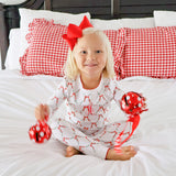 Bow Lattice White Pajamas