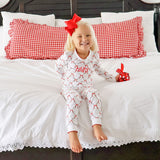 Bow Lattice White Pajamas