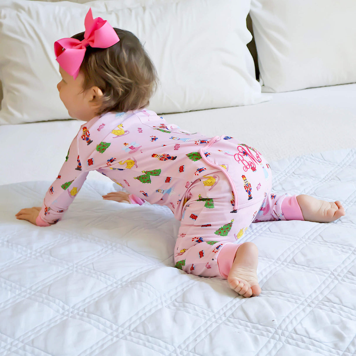 Nutcracker Pink Print Zip Sleeper