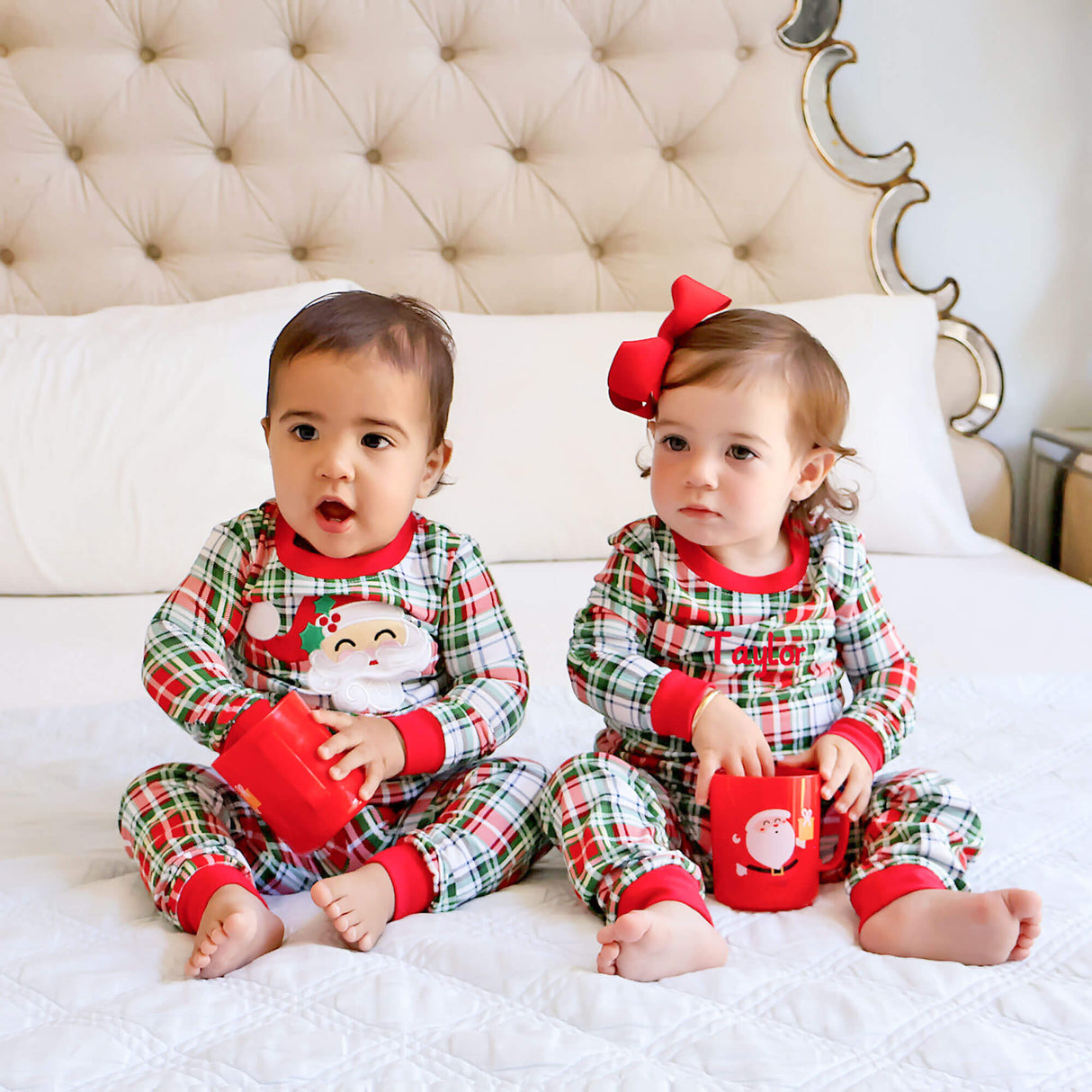 Happy Santa Sinclair Plaid Pajamas