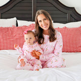 Vintage Santa Pink Ruffle Sleeper
