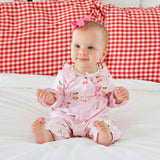Vintage Santa Pink Ruffle Sleeper