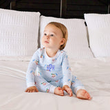 Vintage Santa Blue Pajamas