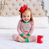 Christmas Trees Red Stripe Pajamas