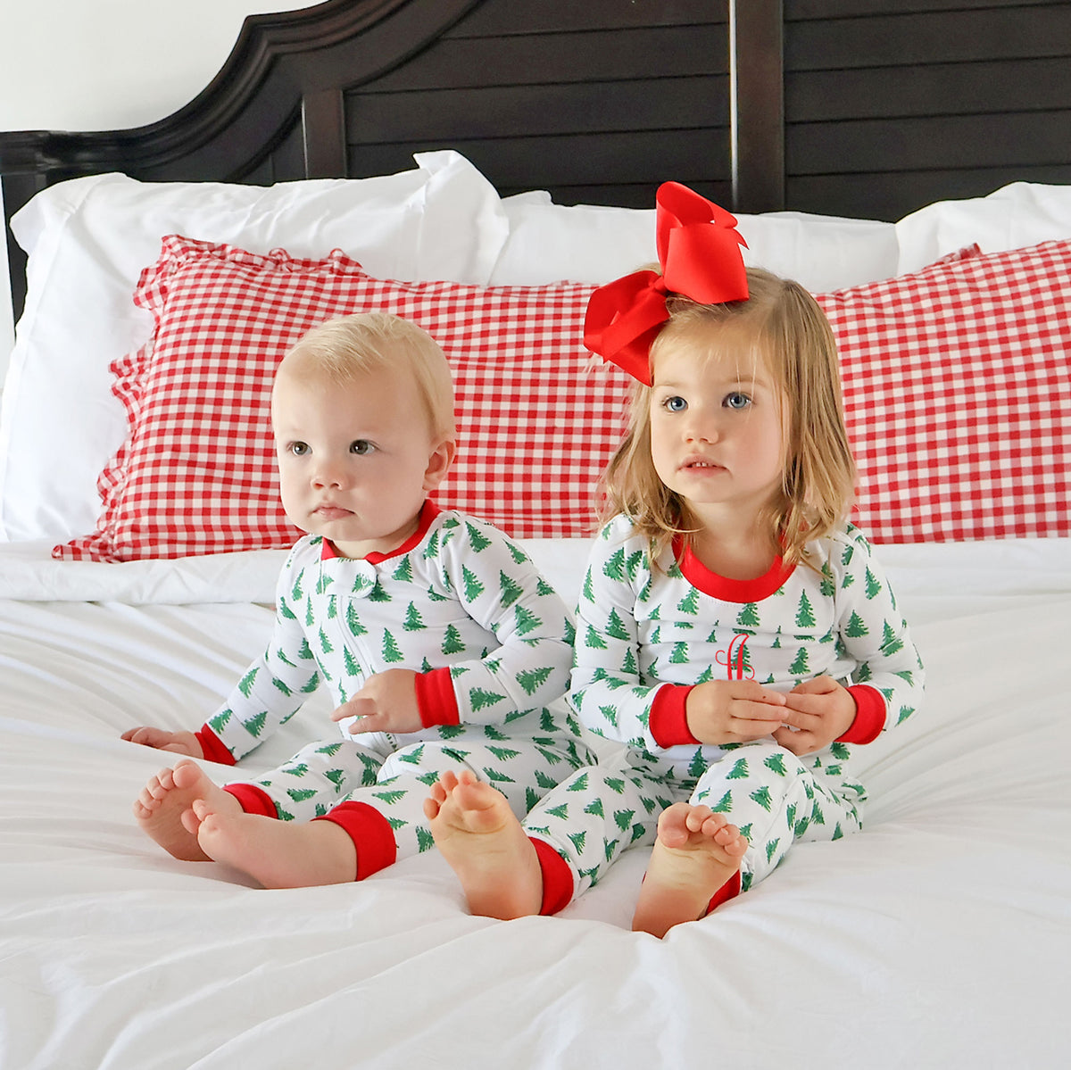 Christmas Tree White Zip Sleeper
