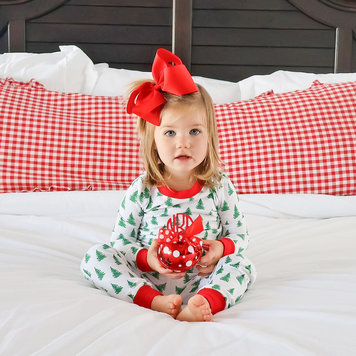 Christmas Tree White Pajamas