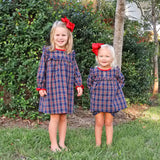 Dunbar Plaid Royal Hattie Bloomer Set