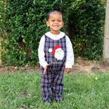 Happy Santa Dunbar Plaid Royal Plaid Longall
