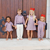 Christmas Card Gingham Button Down Shirt