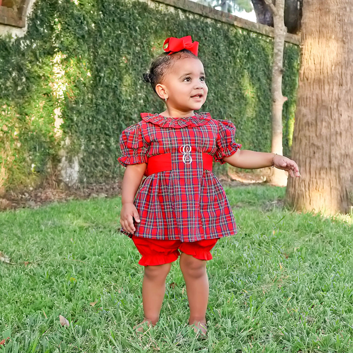 Westmount Plaid Red Paige Bloomer Set
