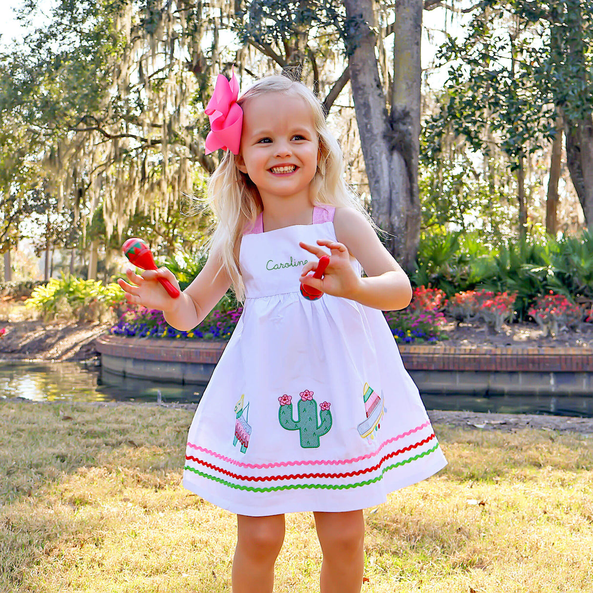 Fiesta Time Pink Gingham Stella Dress