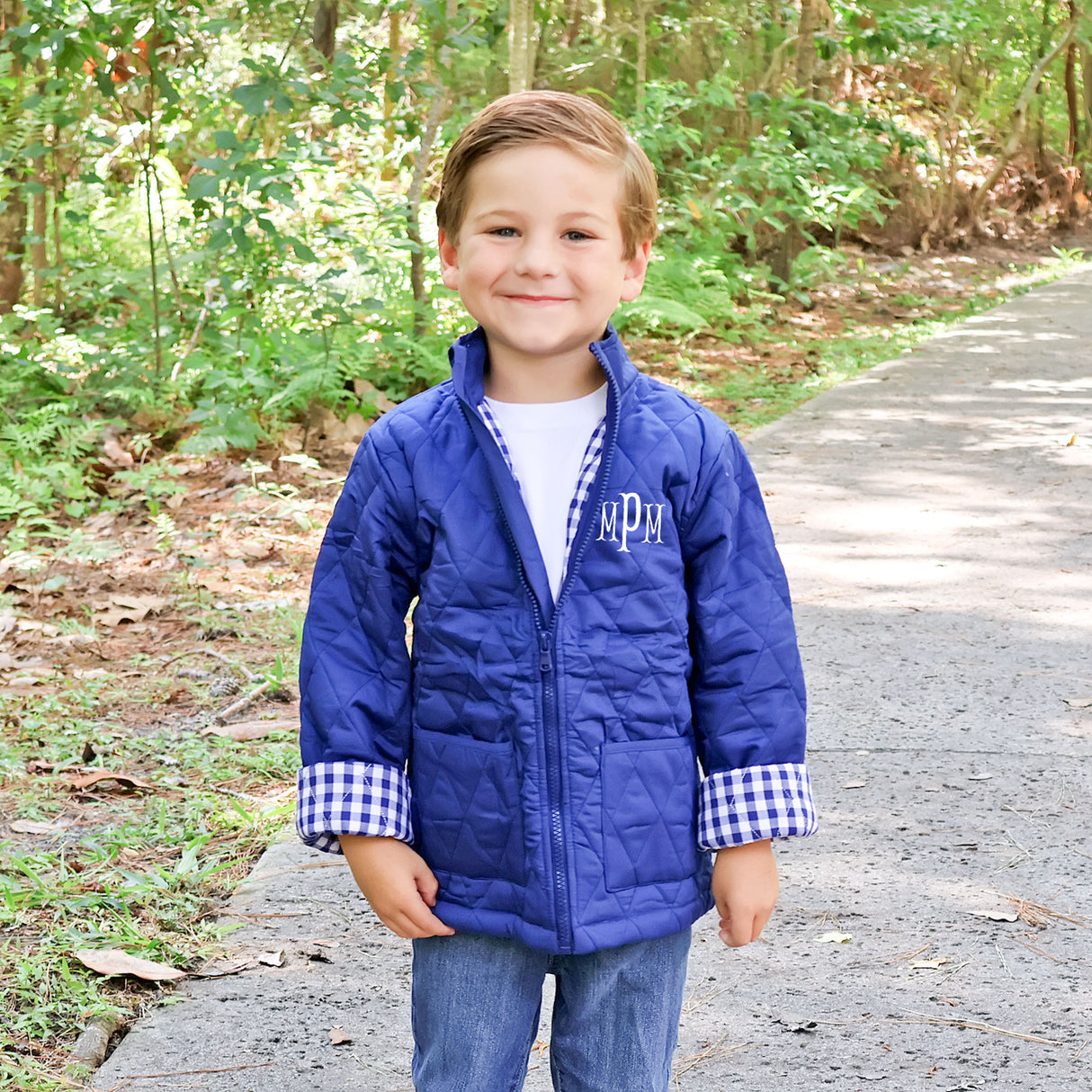 Navy Quilted Coat