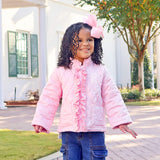 Light Pink Ruffle Quilted Coat