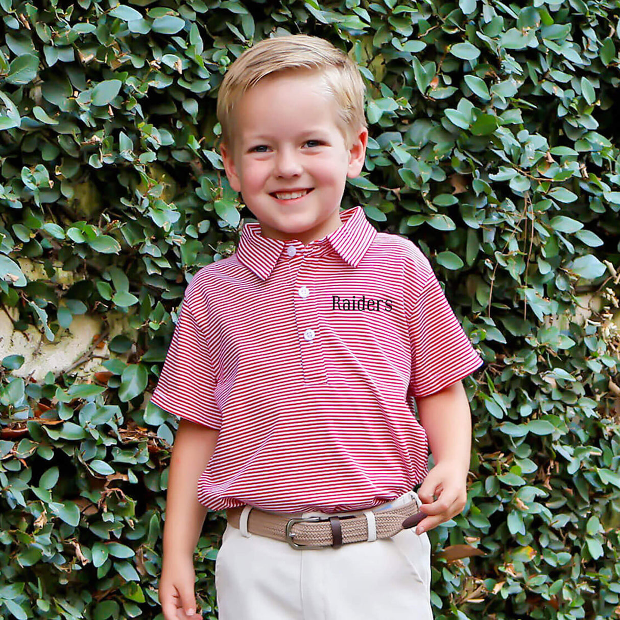Red Stripe Polo