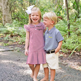 Hunter Green Stripe Polo