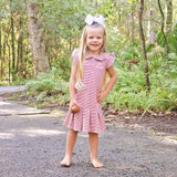 Burnt Orange Stripe Ruth Dress
