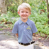 Hunter Green Stripe Polo