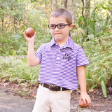 Purple Stripe Polo