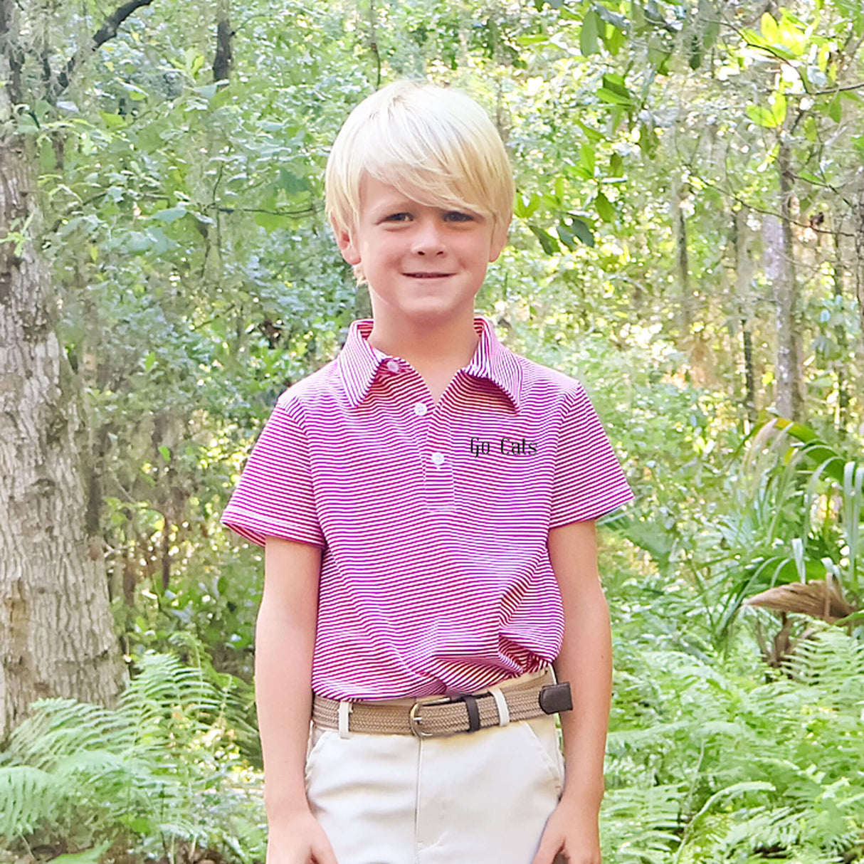 Red Stripe Polo