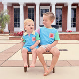 Colorblock Stripe Polo Romper