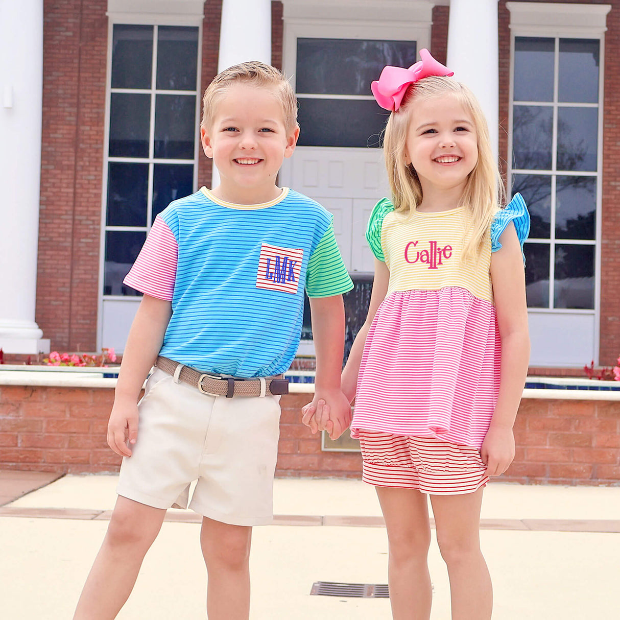 Colorblock Stripe Short Sleeve Pocket Shirt