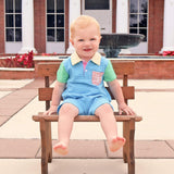 Colorblock Stripe Polo Romper