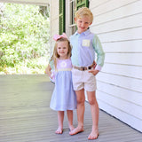 Multi Stripe Seersucker Button Down Shirt