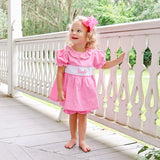 Pink Corduroy Ruffle Collared Bloomer Set