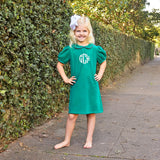Green Corduroy Collared Sally Dress