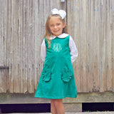 Green Corduroy Graycen Jumper Dress