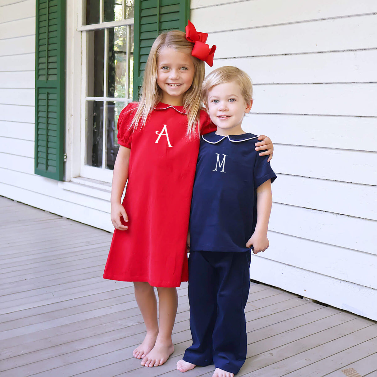 Navy Corduroy Collared Pant Set