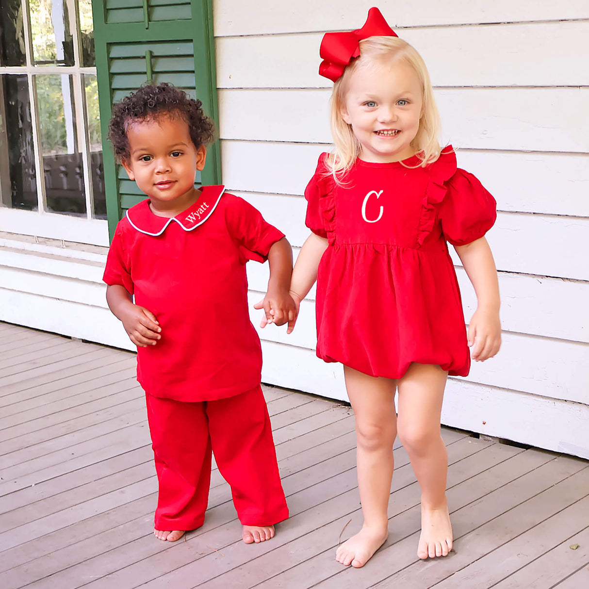Red Corduroy Olivia Bubble