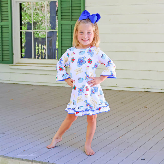Polar Express Double Ruffle Dress Classic Whimsy Polar Express Double Ruffle Dress Classic Whimsy
