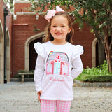Gingerbread House White Long Sleeve Top