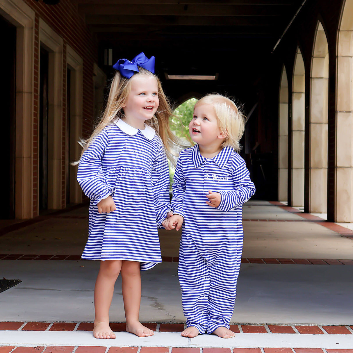 Royal Blue Stripe Riley Dress