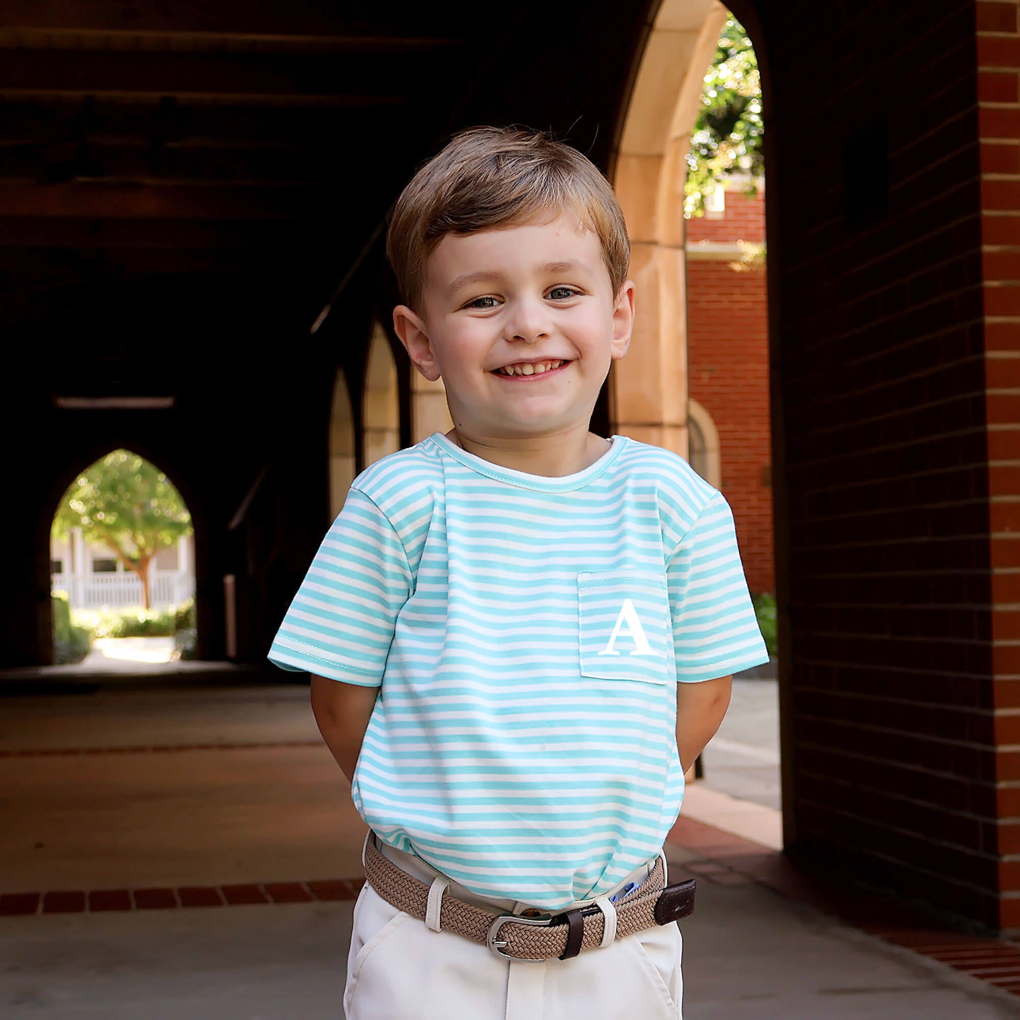 ★LOW CLASSIC★ Lc STRIPED BASIC TSHIRTBABY BLUE Iconic T-shirt - Blue | Levi's® US